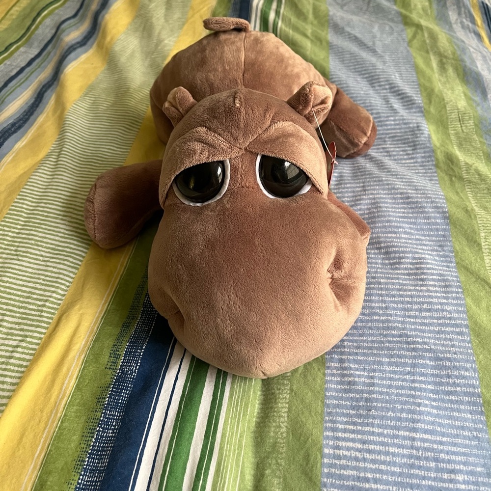 Adorable Brown Hippo Plush Toy